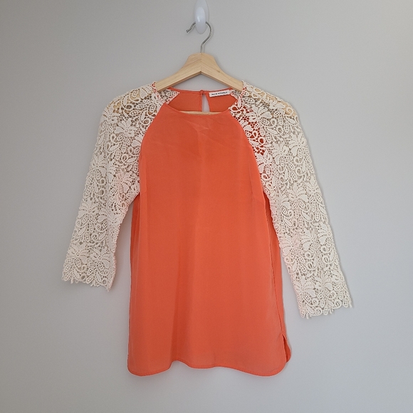 Club Monaco Silk cotton embroidered top size S - Picture 1 of 10